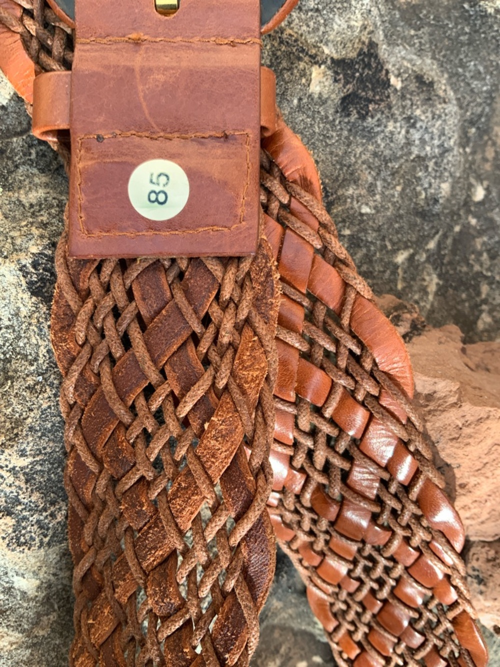 Woven Leather Belt 2” x 38” WOW! - Picture 13 of 14